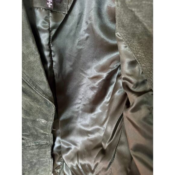 Vintage Green Suede Leather Rue 21 Womens Jacket - Picture 3 of 5